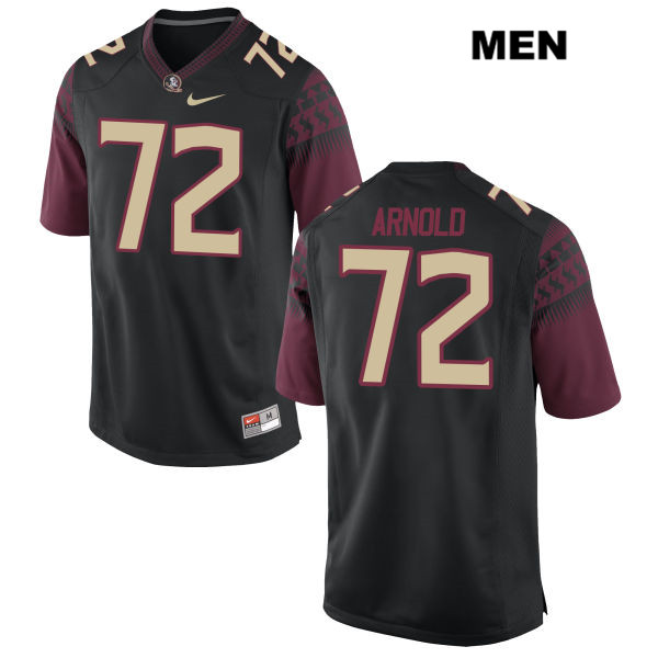 Men's NCAA Nike Florida State Seminoles #72 Mike Arnold College Black Stitched Authentic Football Jersey SFW3169CO